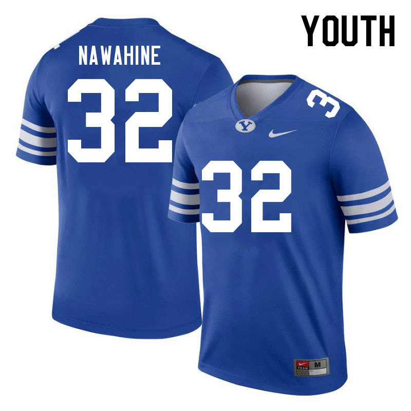 Youth #32 Enoch Nawahine BYU Cougars College Football Jerseys Sale-Royal - Click Image to Close